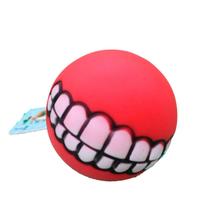 Brinquedo Pet - Bola De Borracha Com Sorriso Vermelha