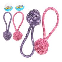 Brinquedo Pet Bola Mordedora Corda Nó Forca Cabo de Guerra Mordedor p/Cães e Gatos Domésticos brincadeiras ao Ar Livre - Napi Brinquedo Pet Bola Mordedora Corda Nó Forca Cabo de Guerra Mordedor p/Cães e Gatos Domésticos brincadeiras ao Ar Livre - Napi
