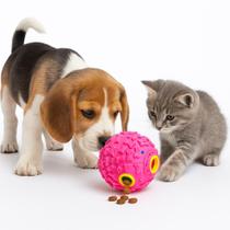 Brinquedo Pet Bolinha Bola Interativa Porta Ração Petisco Com Apito Para Cães Gatos Cachorros