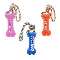 Brinquedo Pet cachorro Mordedor Osso Com Corda e Som 123Util