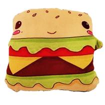 Brinquedo pet cachorros Lanche Hamburguer pelúcia sonoro