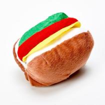 Brinquedo Pet Caes Pelucia Hamburguer Com Apito - CHALESCO Brinquedo Pet Caes Pelucia Hamburguer Com Apito - CHALESCO