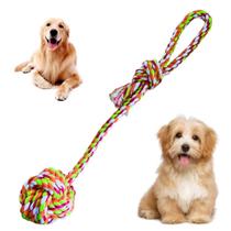 Brinquedo Pet Corda Resistente Forte Interativo para Cachorro Cães Corda com Puxador
