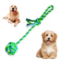 Brinquedo Pet Corda Resistente Forte Interativo para Cachorro Cães Corda com Puxador