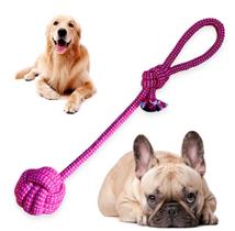 Brinquedo Pet Corda Resistente Forte Interativo para Cachorro Cães Corda com Puxador