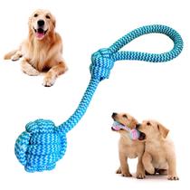 Brinquedo Pet Corda Resistente Forte Interativo para Cachorro Cães Corda com Puxador