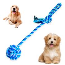 Brinquedo Pet Corda Resistente Forte Interativo para Cachorro Cães Corda com Puxador