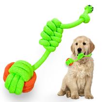 Brinquedo Pet Corda Resistente Forte Interativo para Cachorro Cães Corda com Puxador