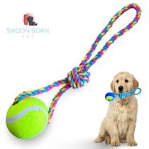 Brinquedo Pet Corda Resistente Forte Interativo para Cachorro Cães Corda com Puxador