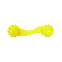 Brinquedo Pet Halteres Macico de Borracha Aromatizado Amarelo - FuracãoPet