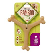 Brinquedo Pet Mordedor Cachorro Grande Atóxico Fibra De Bambu Sabor Bacon