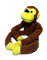 Brinquedo pet mordedor macaco macaquinho de pelúcia com apito