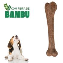 Brinquedo pet mordedor osso bamboobone bacon cães grandes