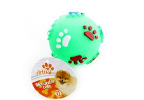 Brinquedo Pet para Cachorro e Gato Bola Patinha Várias Cores 6cm Mordedor Cão