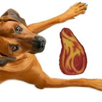 Brinquedo pet para cães bife mordedor para cachorro com apito