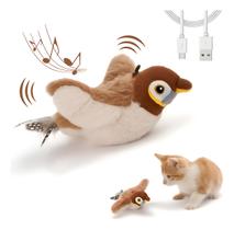 Brinquedo Pet Pássaro Interativo Movimenta Asas E Emite Som - NoBrand