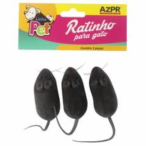 Brinquedo Pet Ratinho 3 Pçs Azpr Brinquedo Pet Ratinho 3 Pçs Azpr
