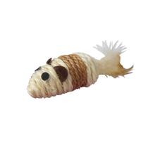 Brinquedo Pet Ratinho De Sisal Com Penas