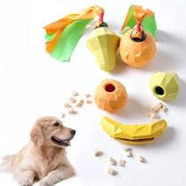 Brinquedo Pet Recheável Interativo 2 Uni Frutas Geométricas - Pêra + Banana