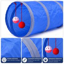 Brinquedo pet tunel interativo sino bola pelucia cachorro