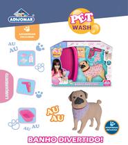 Brinquedo Pet Wash Cachorro Pug Com Acessórios - Adijomar