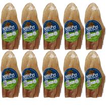 Brinquedo Petisco Mordedor Natural Para Cães Orelha Bovina Nospet 10un