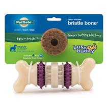 Brinquedo PetSafe Busy Buddy Bristle Bone para Cães - Tamanho Grande - Roxo