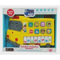 Brinquedo Piano AutoBus Didático Músical Com Luz(Amarelo)