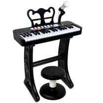 Brinquedo Piano Love&Mini 37 Teclas com Banquinho e Microfone para Crianças