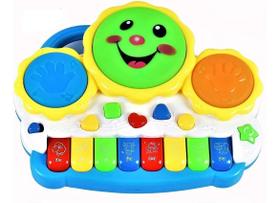 Brinquedo Piano Musical Infantil Teclado Eletrônico Criança Drum