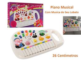 Brinquedo Piano Teclado Baby Fazendinha com Luz Músicas e Sons Animais - TOYS