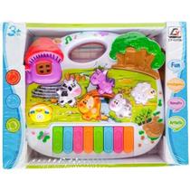 Brinquedo Piano Teclado Educativo Sons De Animais Paradise Colorido.