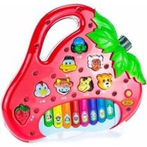 Brinquedo Piano Teclado Infantil Bichos Musical Moranguinho - Dm Toys