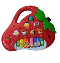 Brinquedo Piano Teclado Infantil Bichos Musical Moranguinho