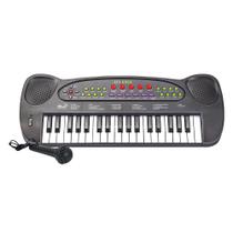 Brinquedo Piano Teclado Infantil Microfone Cantar Musica HS-999
