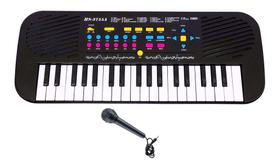 Brinquedo Piano Teclado Musical Infantil Microfone Cantar Musical - DM TOYS