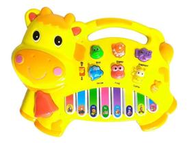 Brinquedo Piano Vaquinha Musical Baby Infantil Som de Animais - toys