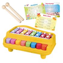 Brinquedo Piano Xilofone Bebê Colorido Infantil Educativo