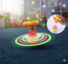 Brinquedo Pião com Lançador Super Giro Som e Luz