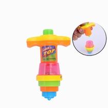 Brinquedo Pião de Plástico com Lançador e LUZ Super Giro - 56509