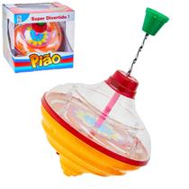 Brinquedo Pião Grande Colorido Com Luzes e Som Fenix TY-226 - Fenix Briinquedos