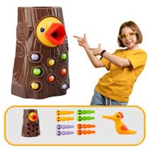 Brinquedo Pica-pau Pega Minhocas Criatividade Incentivo Para Criânças.