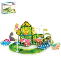 Brinquedo PicassoTiles Dinosaur Magnet Tile Race Car Track PTR02