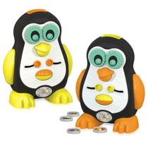 Brinquedo Pinguim Sortido Educativo Didático Pinguino Bate Asas Som Moedas p/ Bebes Dia das Crianças Meninas Meninos Aniversário