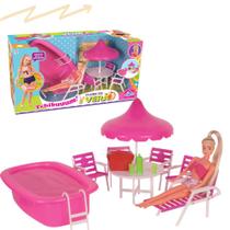 Brinquedo piscina com Boneca + Acessórios Clube de Verão