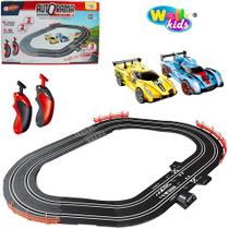 Brinquedo Pista Autorama Sport 2 Carros Controle Remoto - Wellkids - 240cm