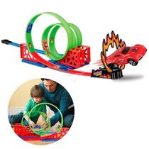 Brinquedo Pista com Lançador Loops 360 de 118 cm- Wellmix Brinquedo Pista com Lançador Loops 360 de 118 cm- Wellmix