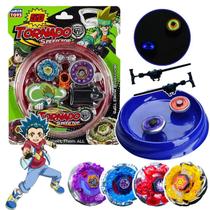 Brinquedo Pista de BeyBlade Arena Metal Fusion Pião Infantil Disputas Emocionantes com 2 Lançadores Light Top Tornado Speed Top 5D Anime Duelos Brinquedo Pista de BeyBlade Arena Metal Fusion Pião Infantil Disputas Emocionantes com 2 Lançadores Light Top Tornado Speed Top 5D Anime Duelos