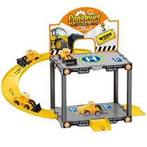 Brinquedo Pista de Carrinhos 2 Andares Tema de Bombeiros e Construção