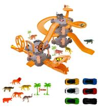 Brinquedo Pista de Corrida Serpente Lançador CarrinhosGaragem